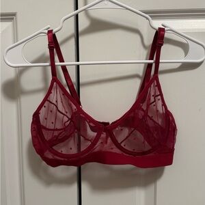 Knotty Knickers blush rose polka dot unlined underwire bra